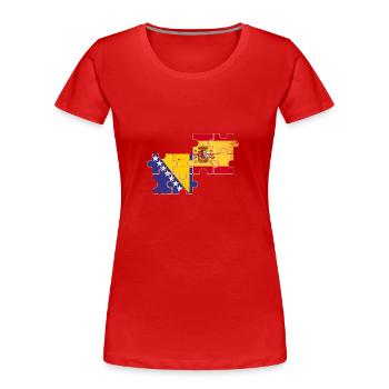 Bosnia Spain Vintage Flag Spanish Bosnians - Women's Premium Organic T-Shirt - red - Front - Mia (176cm)