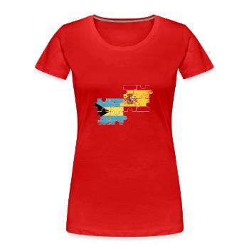 Bahamas Spanien Vintage Flagge Spanisch Bahamaer - Frauen Premium Bio T-Shirt - Rot - Vorne - Mia (176cm)