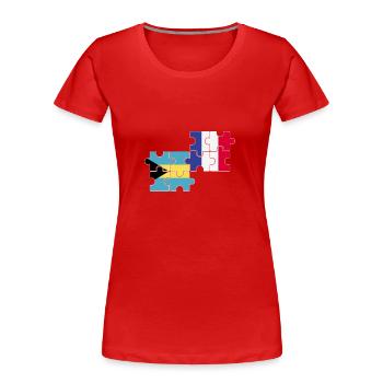 Bahamas Frankreich Flagge Französisch Bahamaer - Frauen Premium Bio T-Shirt - Rot - Vorne - Mia (176cm)