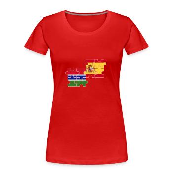 Gambia Spanien Flagge Spanisch Gambier - Frauen Premium Bio T-Shirt - Rot - Vorne - Mia (176cm)