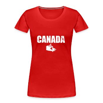 Canada Vintage Map Canada Canadiens canadiens - T-shirt bio Premium Femme - rouge - Devant - Mia (176cm)