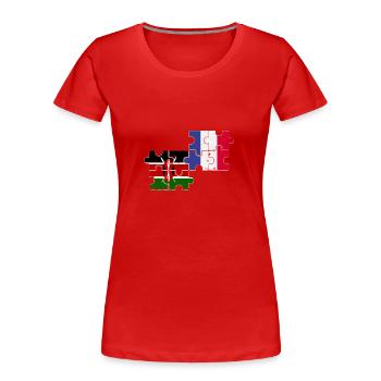 Kenya France Vintage Flag Kenyan - T-shirt bio Premium Femme - rouge - Devant - Mia (176cm)