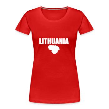 Lithuania Karte Litauen Litauische Litauer - Frauen Premium Bio T-Shirt - Rot - Vorne - Mia (176cm)
