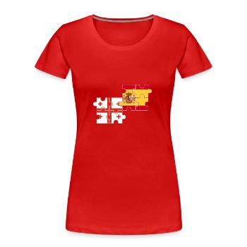 Georgien Spanien Flagge Spanisch Georgier - Frauen Premium Bio T-Shirt - Rot - Vorne - Mia (176cm)