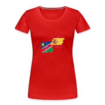 Namibia Spanien Flagge Spanisch Namibier - Frauen Premium Bio T-Shirt - Rot - Vorne - Mia (176cm)
