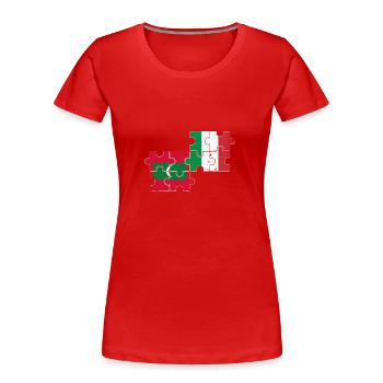 Malediven Italien Vintage Flagge Malediver - Frauen Premium Bio T-Shirt - Rot - Vorne - Mia (176cm)