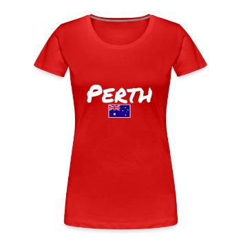 Perth, Australie, Australie, Drapeau australien - T-shirt bio Premium Femme - rouge - Devant - Mia (176cm)