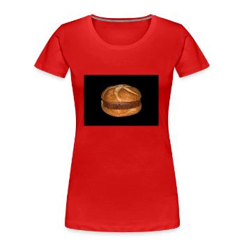 Leberkas Maske Leberkäse maske leberkas - Frauen Premium Bio T-Shirt - Rot - Vorne - Mia (176cm)