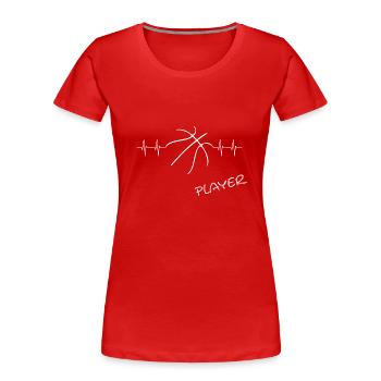 Basketball Player Bball Streetball - Frauen Premium Bio T-Shirt - Rot - Vorne - Mia (176cm)