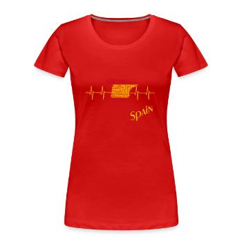 Spain - Frauen Premium Bio T-Shirt - Rot - Vorne - Mia (176cm)