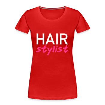 Hair stylist - Frauen Premium Bio T-Shirt - Rot - Vorne - Mia (176cm)