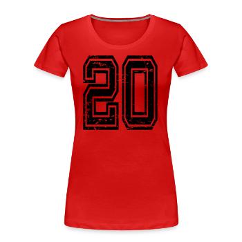 20 Denizli used look - Women's Premium Organic T-Shirt - red - Front - Mia (176cm)