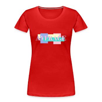 Rétro vapeur conception 90s vague avec impression « moyenne » - T-shirt bio Premium Femme - rouge - Devant - Mia (176cm)
