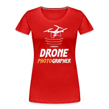 Drone Photographer - Frauen Premium Bio T-Shirt - Rot - Vorne - Mia (176cm)