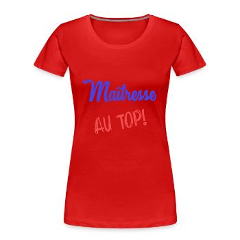 GELIEBTE - Frauen Premium Bio T-Shirt - Rot - Vorne - Mia (176cm)