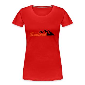 South Tyrol - Women's Premium Organic T-Shirt - red - Front - Mia (176cm)