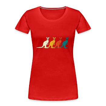 4 Kangaroos in Australia - Women's Premium Organic T-Shirt - red - Front - Mia (176cm)