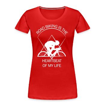 Racer - Women's Premium Organic T-Shirt - red - Front - Mia (176cm)
