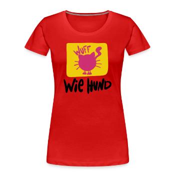 Pärchen Hund - Frauen Premium Bio T-Shirt - Rot - Vorne - Mia (176cm)