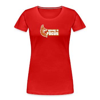 Nature in focus - Frauen Premium Bio T-Shirt - Rot - Vorne - Mia (176cm)
