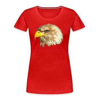 Eagle bald eagle white-tailed eagle heraldic animal USA - Women's Premium Organic T-Shirt - red - Front - Mia (176cm)