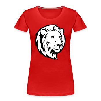 lion - Women's Premium Organic T-Shirt - red - Front - Mia (176cm)