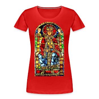 kirchenfenster kathedrale strassburg - Frauen Premium Bio T-Shirt - Rot - Vorne - Mia (176cm)