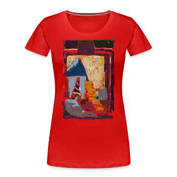 Art Impressionnisme - T-shirt bio Premium Femme - rouge - Devant - Mia (176cm)