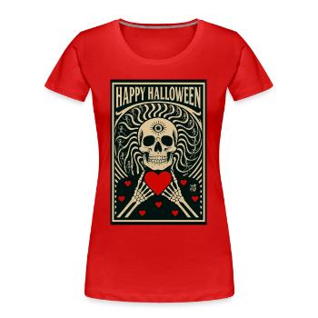la_mort_vous_va_si_bien - Women's Premium Organic T-Shirt - red - Front - Mia (176cm)