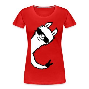 Lama Cool Sonnenbrille Not My Problama Peace Hand - Frauen Premium Bio T-Shirt - Rot - Vorne - Mia (176cm)