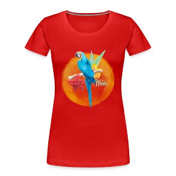 Parrot - Women's Premium Organic T-Shirt - red - Front - Mia (176cm)