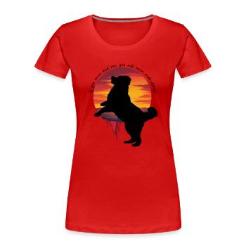 Bouvier bernois - T-shirt bio Premium Femme - rouge - Devant - Mia (176cm)
