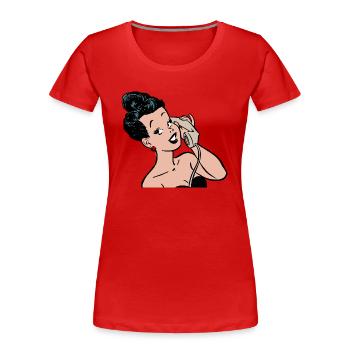 téléphone téléphone mobile retro7 radio téléphone mobile - T-shirt bio Premium Femme - rouge - Devant - Mia (176cm)