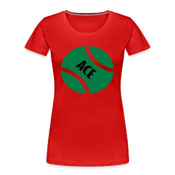 ace tb - Frauen Premium Bio T-Shirt - Rot - Vorne - Mia (176cm)
