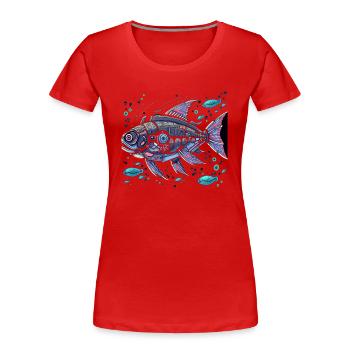 Bahamas poisson anniversaire cadeau idée poissons pêche - T-shirt bio Premium Femme - rouge - Devant - Mia (176cm)
