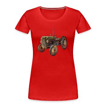 Trecker - Frauen Premium Bio T-Shirt - Rot - Vorne - Mia (176cm)