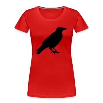 The Raven - Women's Premium Organic T-Shirt - red - Front - Mia (176cm)