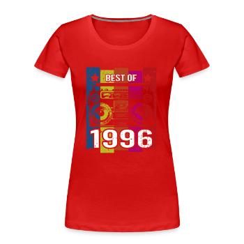 Best Of 1996 Stereo Radio Kassettenspieler - Frauen Premium Bio T-Shirt - Rot - Vorne - Mia (176cm)