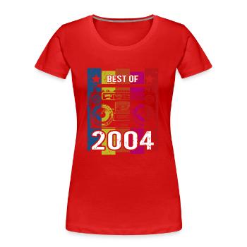 Best Of 2004 Stereo Radio Kassettenspieler - Frauen Premium Bio T-Shirt - Rot - Vorne - Mia (176cm)