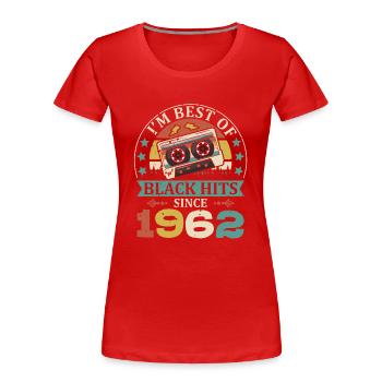 I'm Best Of Black Hits Seit 1962 Kassette - Frauen Premium Bio T-Shirt - Rot - Vorne - Mia (176cm)
