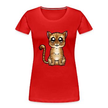Européen - Roux - T-shirt bio Premium Femme - rouge - Devant - Mia (176cm)