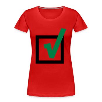 Haken - Frauen Premium Bio T-Shirt - Rot - Vorne - Mia (176cm)