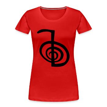 Chokurei symbol reiki spiralförmige Stammeszeichnu - Frauen Premium Bio T-Shirt - Rot - Vorne - Mia (176cm)