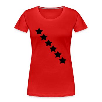 stars - Frauen Premium Bio T-Shirt - Rot - Vorne - Mia (176cm)