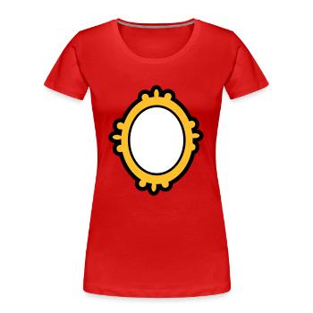 mirror - Women's Premium Organic T-Shirt - red - Front - Mia (176cm)