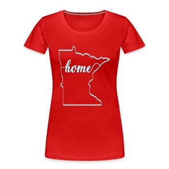 Home Minnesota Design für stolze Minnesotaner - Frauen Premium Bio T-Shirt - Rot - Vorne - Mia (176cm)