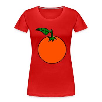 Orange - T-shirt bio Premium Femme - rouge - Devant - Mia (176cm)
