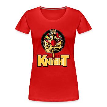 le chevalier fléchette - T-shirt bio Premium Femme - rouge - Devant - Mia (176cm)