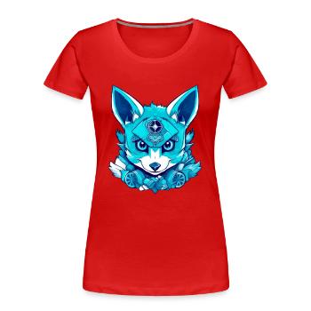 Zack der Zauberfuchs - Frauen Premium Bio T-Shirt - Rot - Vorne - Mia (176cm)