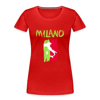 Milano - Women's Premium Organic T-Shirt - red - Front - Mia (176cm)